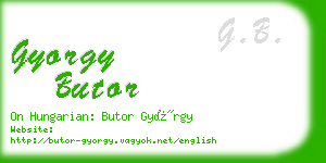 gyorgy butor business card